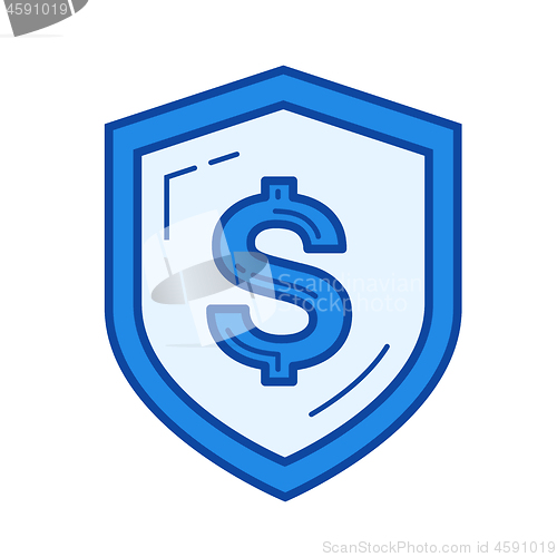 Image of Secure money line icon.