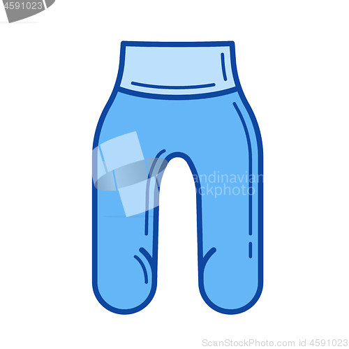 Image of Baby pants line icon.