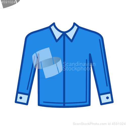 Image of Long sleeves shirt line icon.