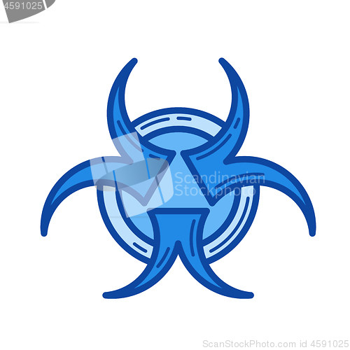 Image of Biohazard line icon.