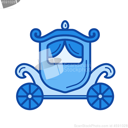 Image of Vintage carriage line icon.