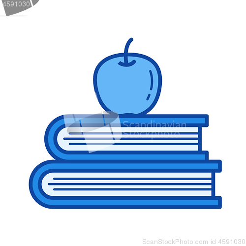 Image of Text books line icon.