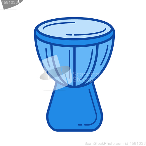 Image of Djembe line icon.