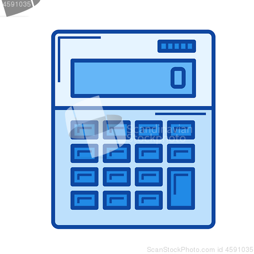 Image of Calculator line icon.