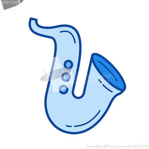 Image of Saxophone line icon.