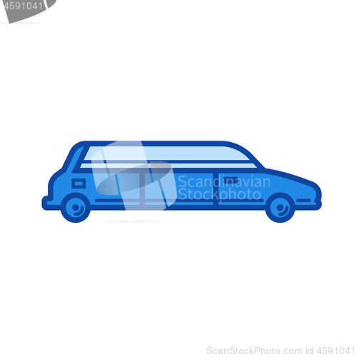 Image of Limousine line icon.