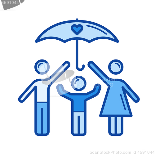 Image of Family love line icon.
