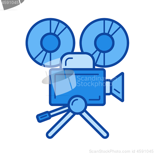 Image of Cinema camera line icon.