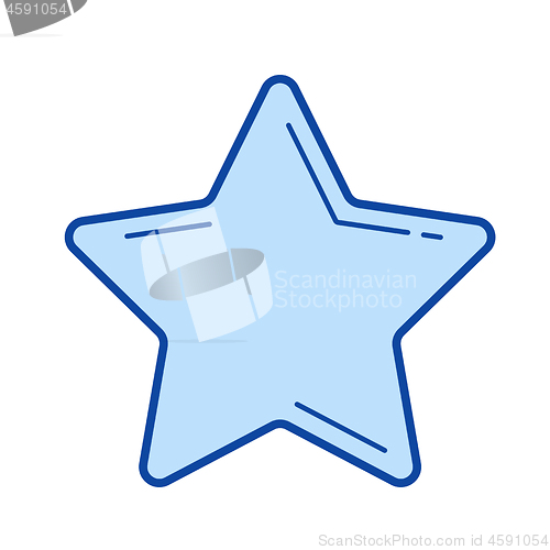 Image of Music star line icon.