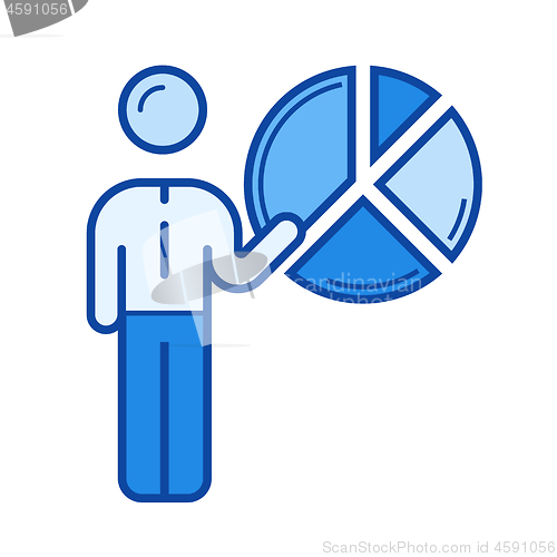 Image of Project presentation line icon.