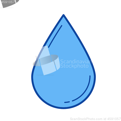 Image of Water drop line icon.