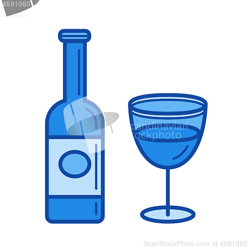 Image of Wine line icon.