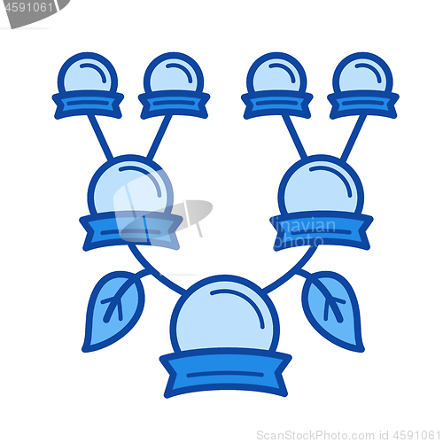 Image of Family tree line icon.