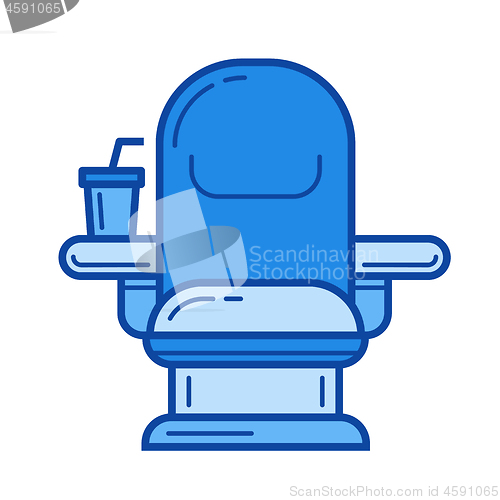 Image of Cinema chair line icon.