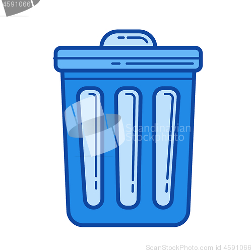 Image of Trash can line icon.