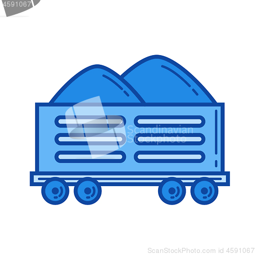 Image of Railroad shipping line icon.