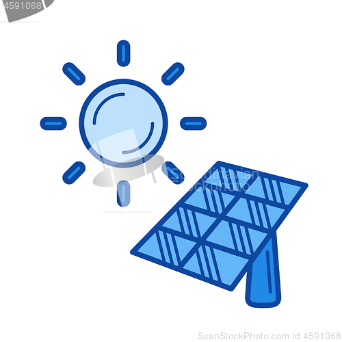 Image of Solar energy line icon.