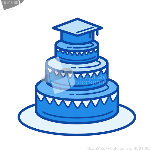 Image of Graduation party line icon.