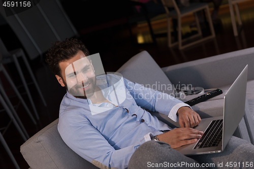 Image of man working from home