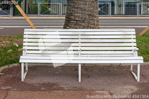 Image of White Bench