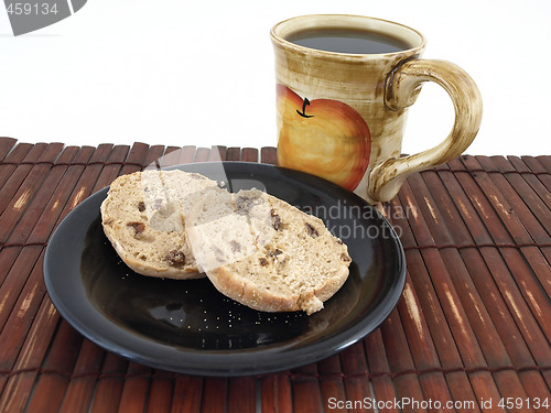 Image of Cinnamon Raisin Muffin and Coffee