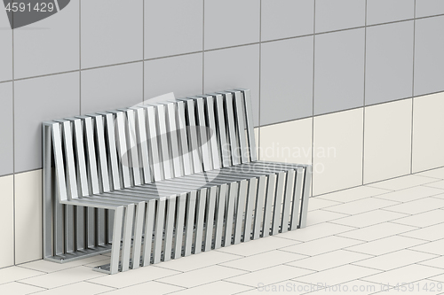 Image of Metal waiting bench
