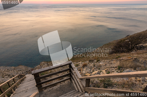 Image of Fragment of the \"400 Steps\" staircase in Anapa, Russia