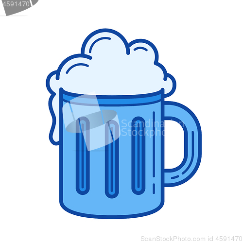 Image of Mug of beer line icon.