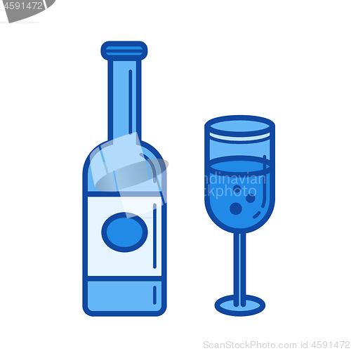 Image of Sparkle wine line icon.