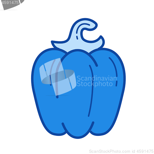 Image of Sweet pepper line icon.