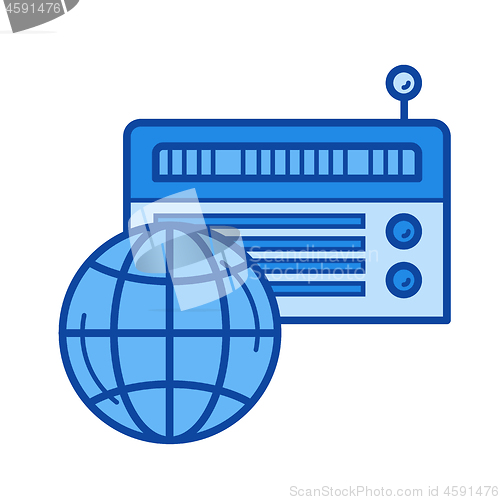 Image of Radio line icon.