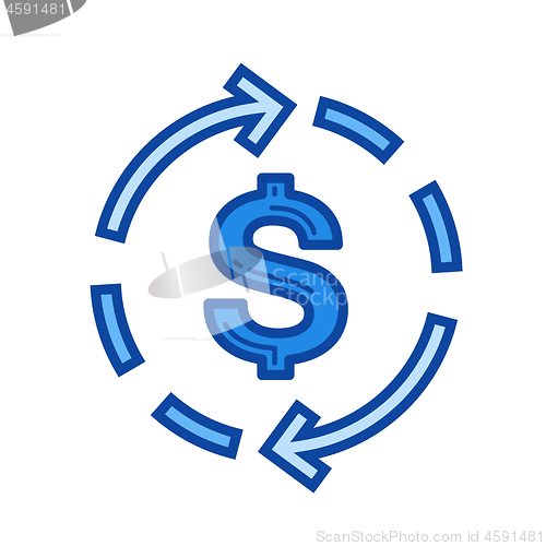 Image of Currency exchange line icon.