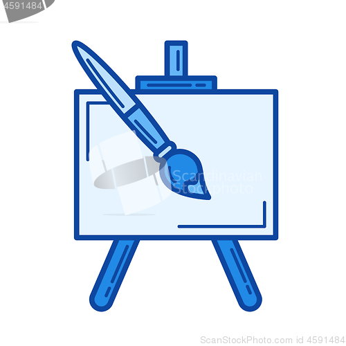Image of Easel line icon.
