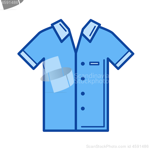 Image of Short-sleeve shirt line icon.