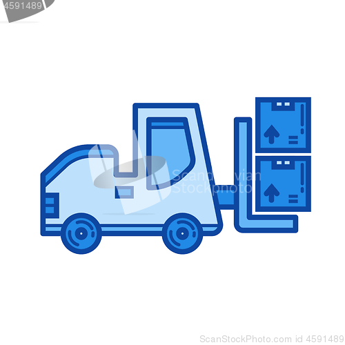 Image of Forklift line icon.