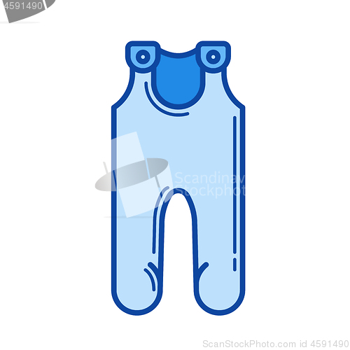 Image of Baby jumpsuit line icon.