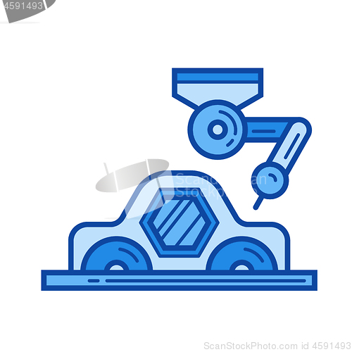 Image of Car production line icon.