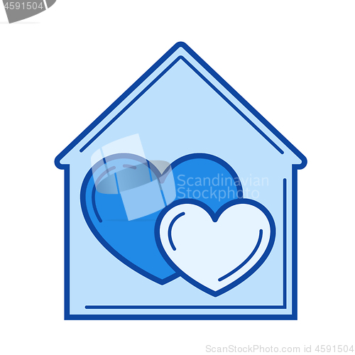 Image of Sweet home line icon.