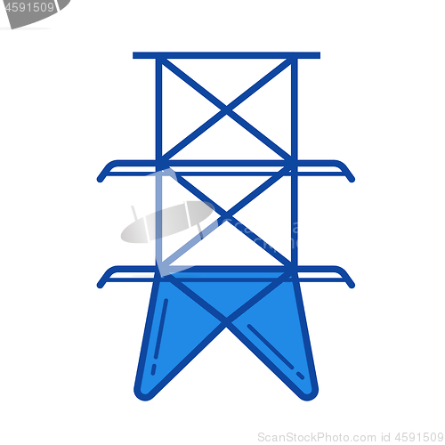 Image of Electric tower line icon.