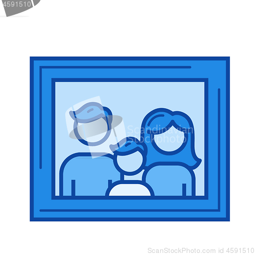 Image of Family portrait line icon.