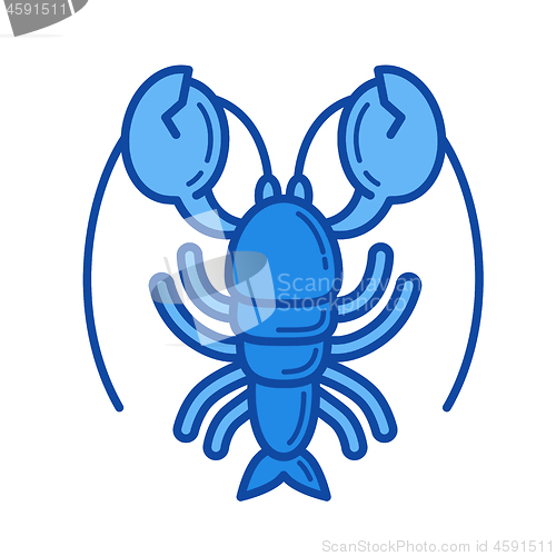 Image of Lobster line icon.