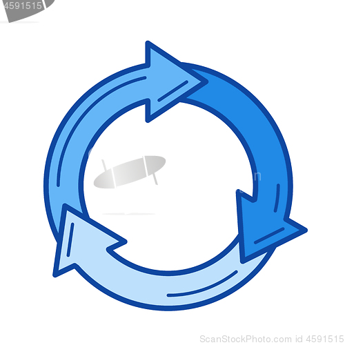 Image of Trash recycle line icon.