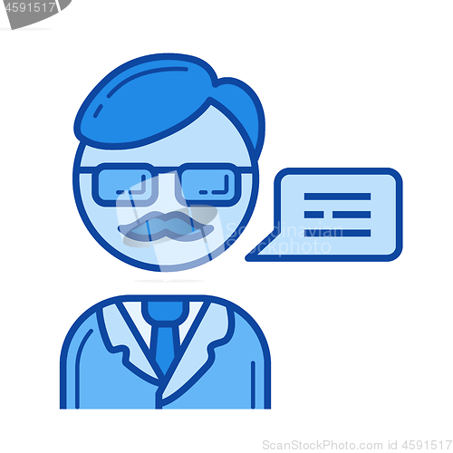 Image of Professor line icon.