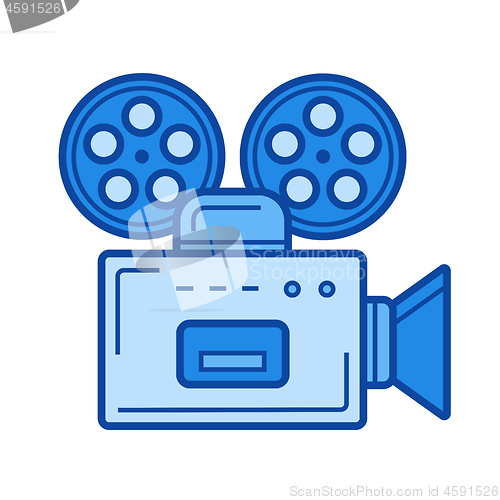Image of Retro camera line icon.