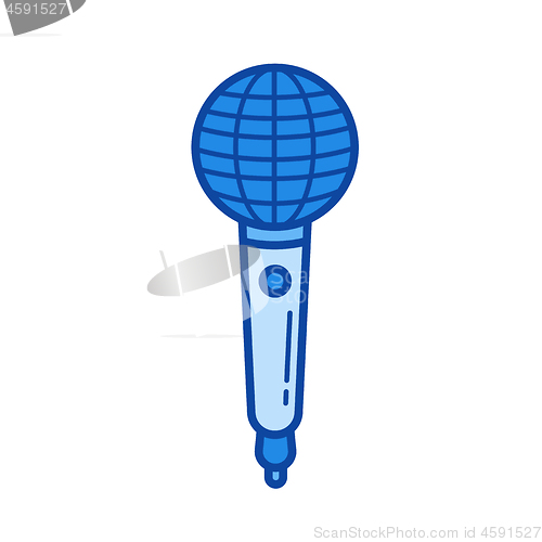 Image of Radio microphone line icon.