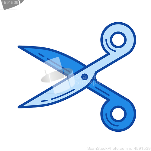 Image of Scissors line icon.