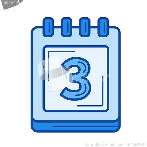 Image of Calendar organizer line icon.