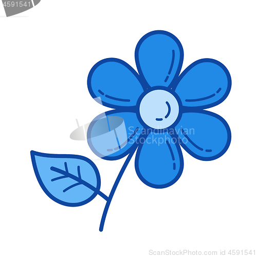 Image of Flower line icon.