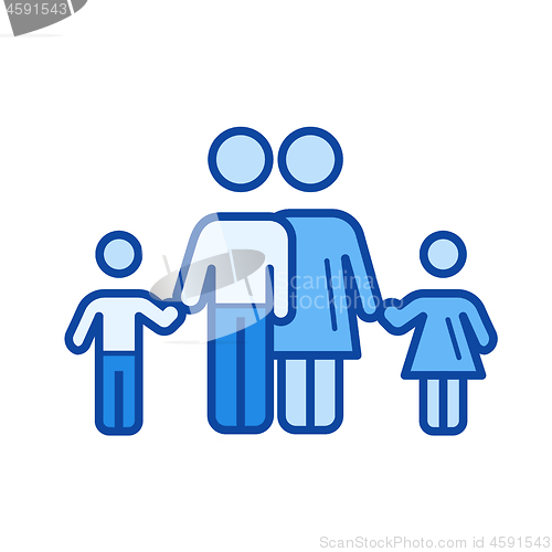 Image of Family relationship line icon.