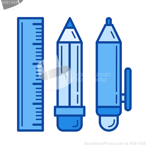 Image of Stationery line icon.